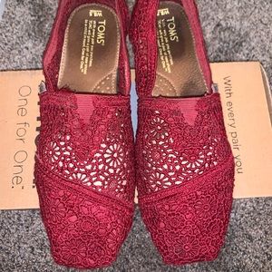 Red Crochet Toms